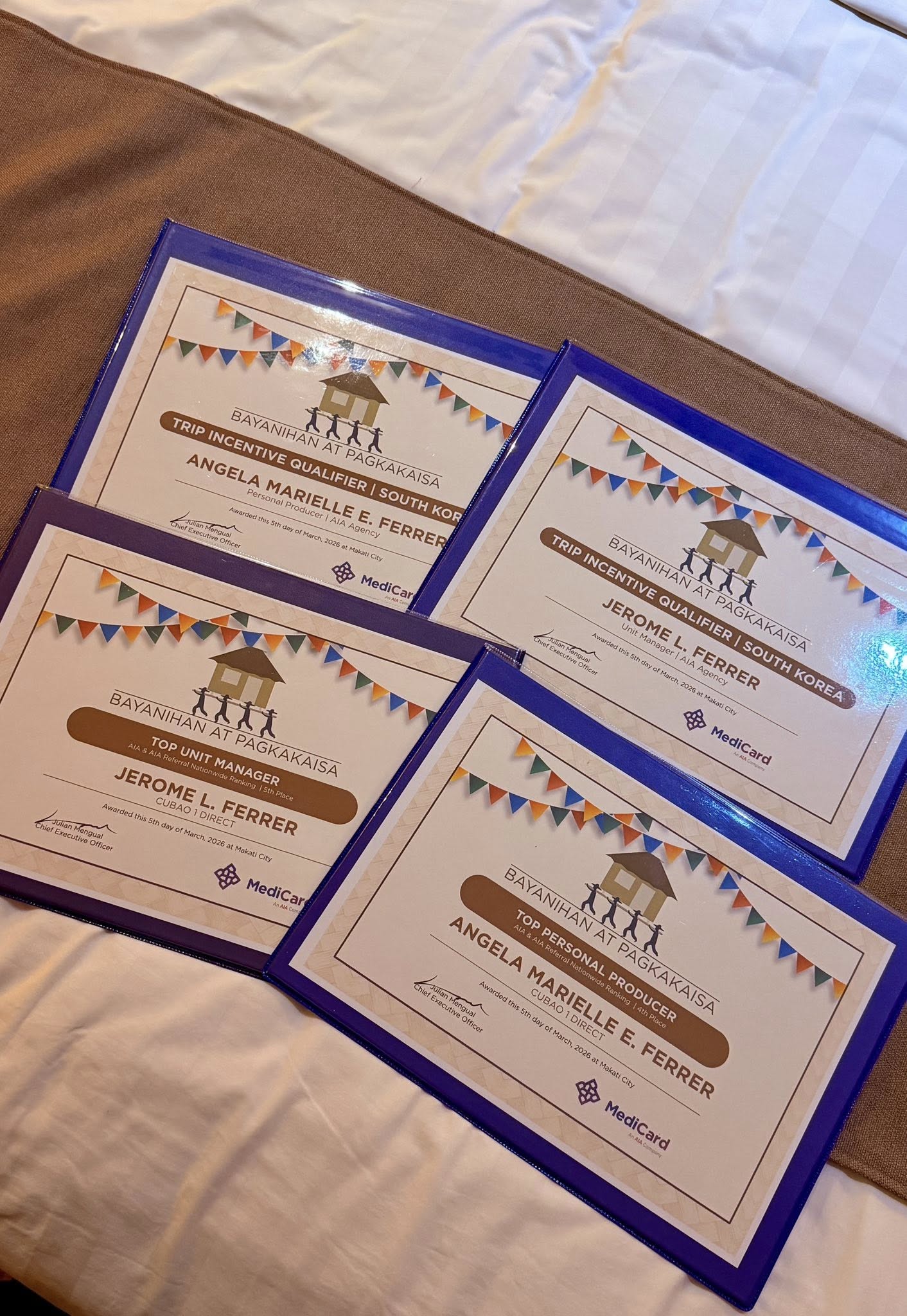 Certificates